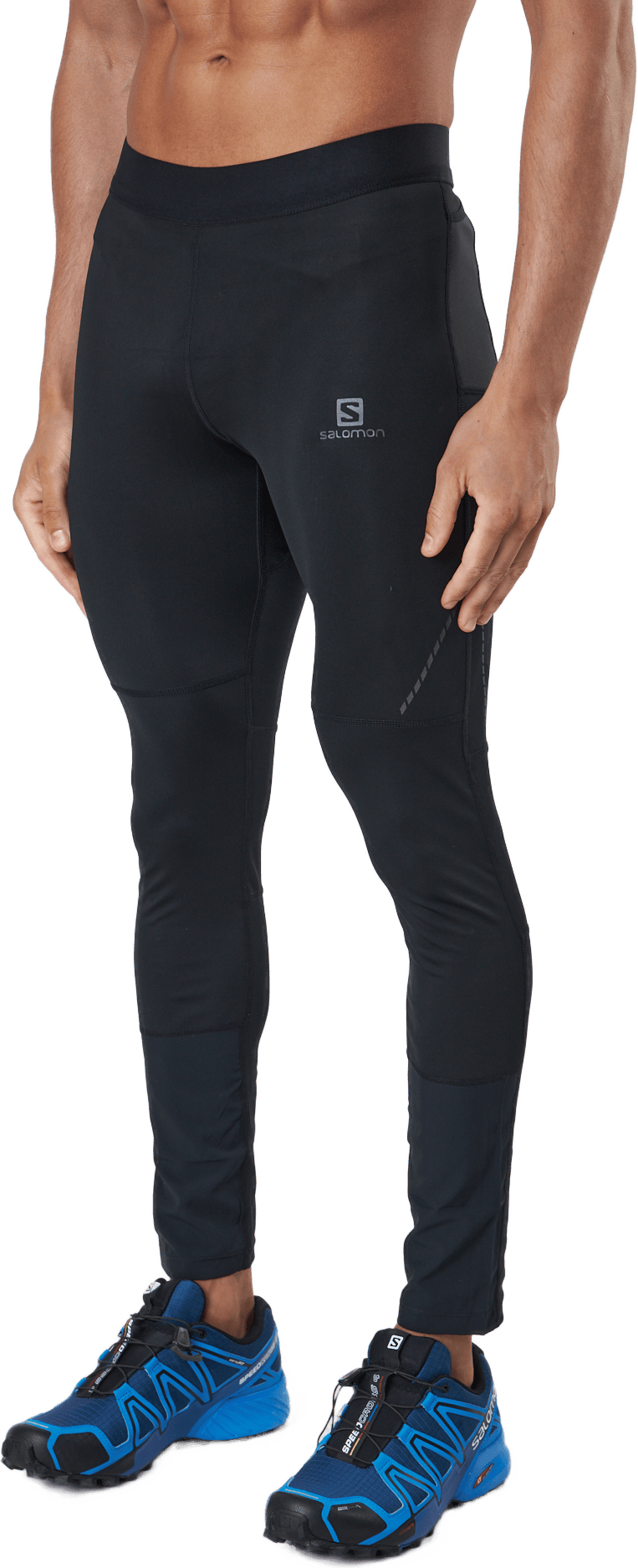 Cross Run Tight M Black, Male, Apparels, Leggings, Running, Black, XL