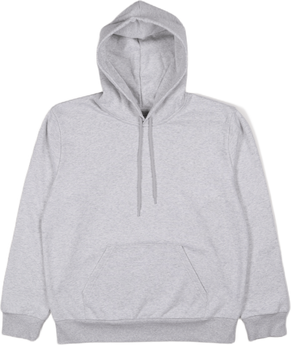 Hooded Script Embroidery Sweat Ash Heather / White, Male, Vêtements, sweats à capuche et pulls molletonnés, Gris, S