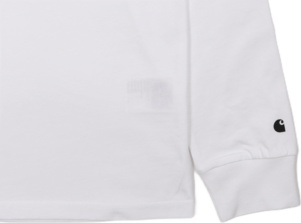 L/s Base T-shirt White / Black - Bild 3