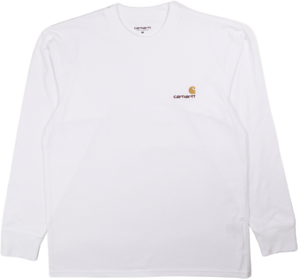 L/s American Script T-shirt White