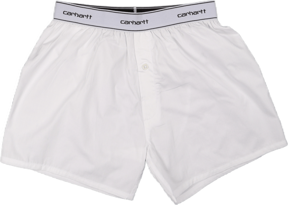 Cotton Script Boxers White, Male, Apparels, Underwear, White, L