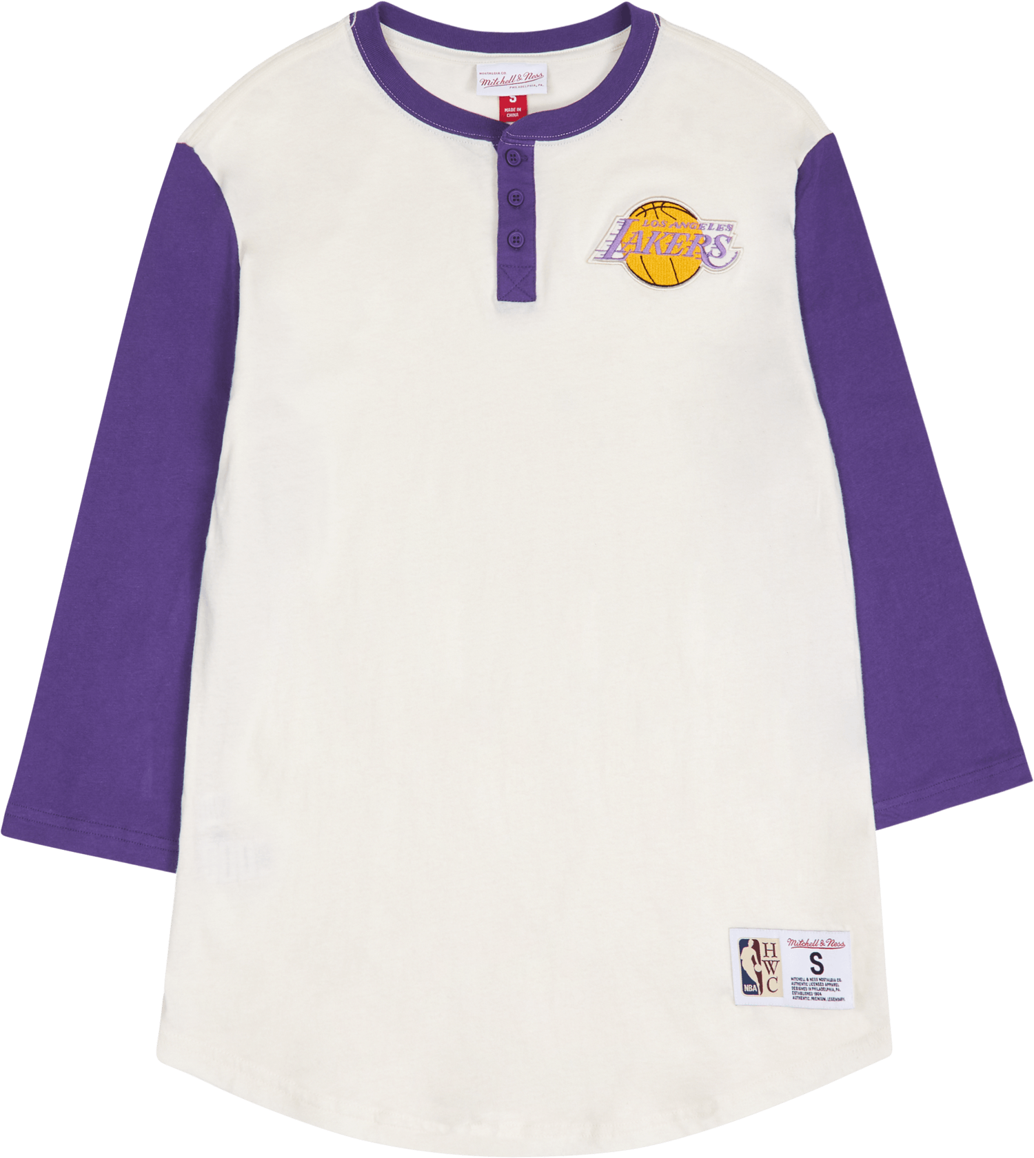 Lakers Icon Henley, Male, Klær, hettegensere og gensere, Hvit, M