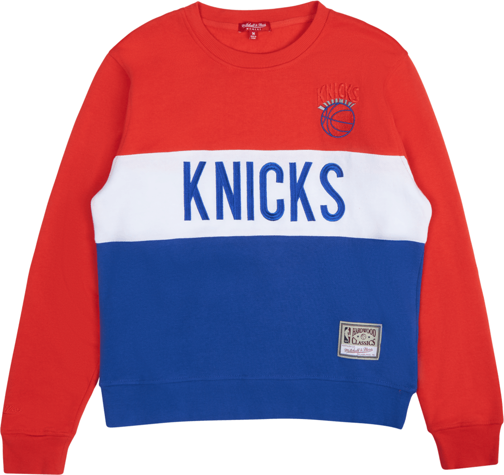 Women's Knicks Color Block Crew 2.0, Female, Vêtements, sweats à capuche et pulls molletonnés, Rouge, XS