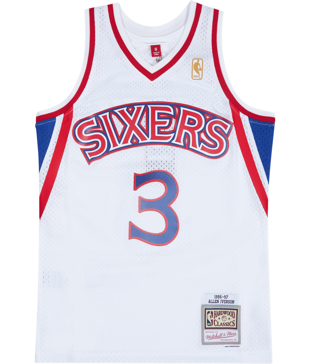 Swingman Jersey -Allen Iverson, Male, Apparels, Jersey, White, XL