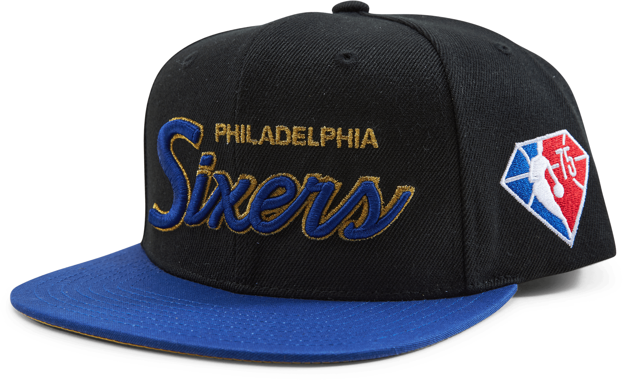 76ers NBA 75th Gold Snapback