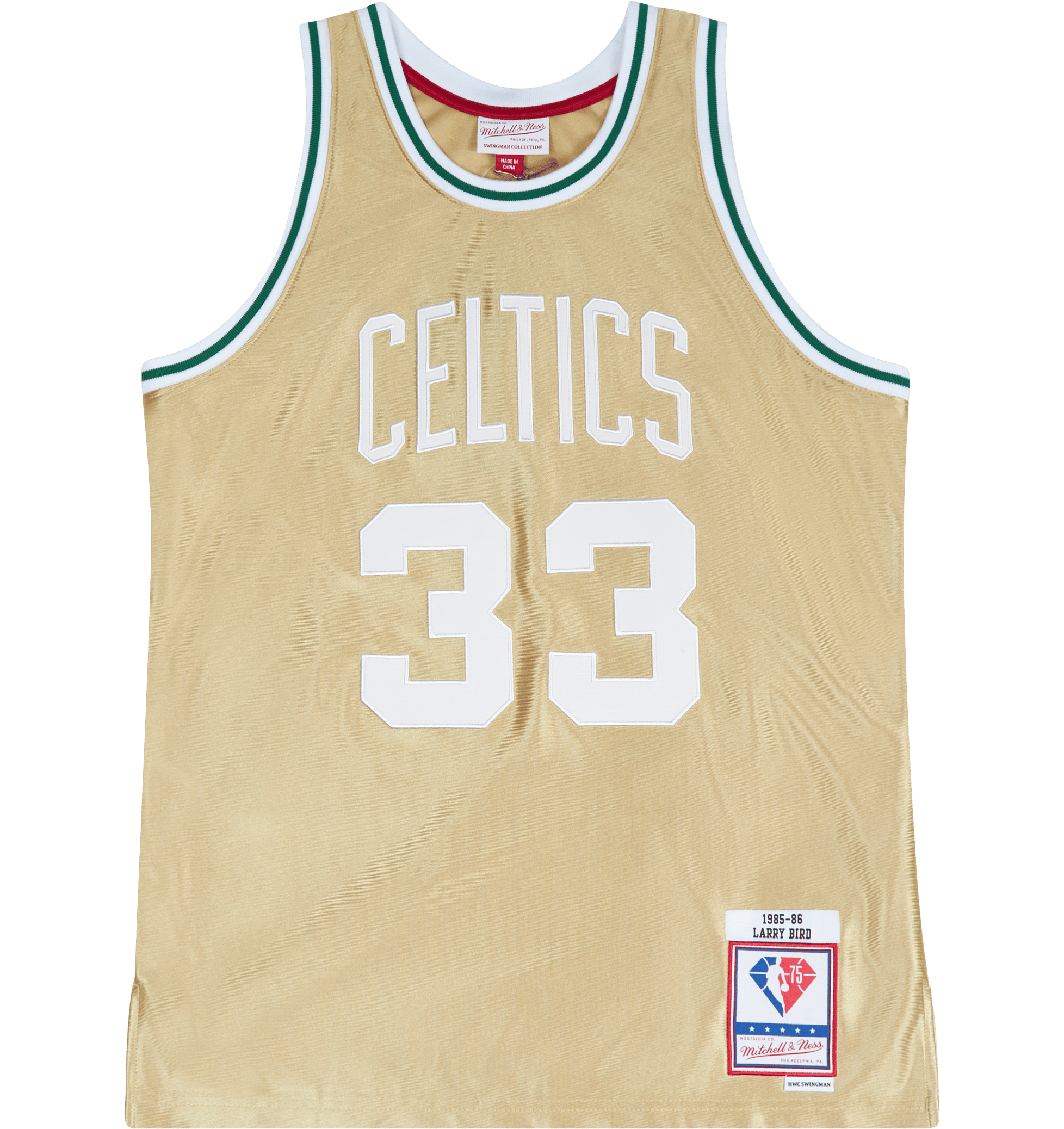 Celtics Nba 75th Gold Swingman Bird