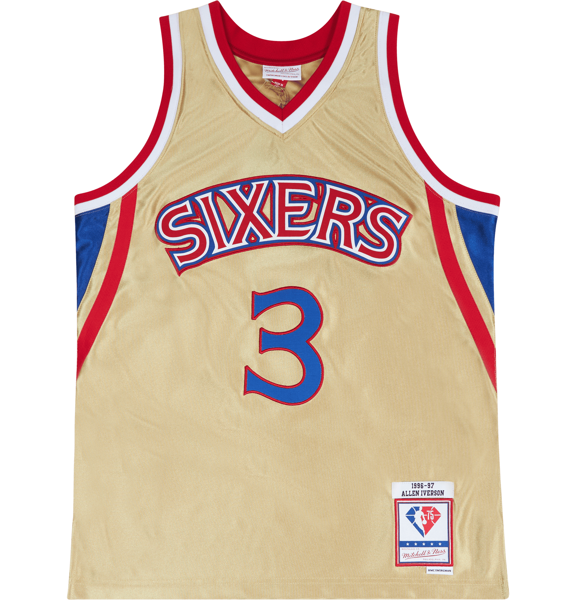 76ers Nba 75th Gold Swingman