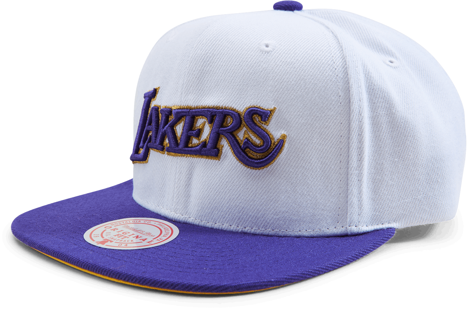Lakers NBA 50th Anni Snapback, Unisex, Apparels, Hats & Caps, White/Purple, ONESIZE