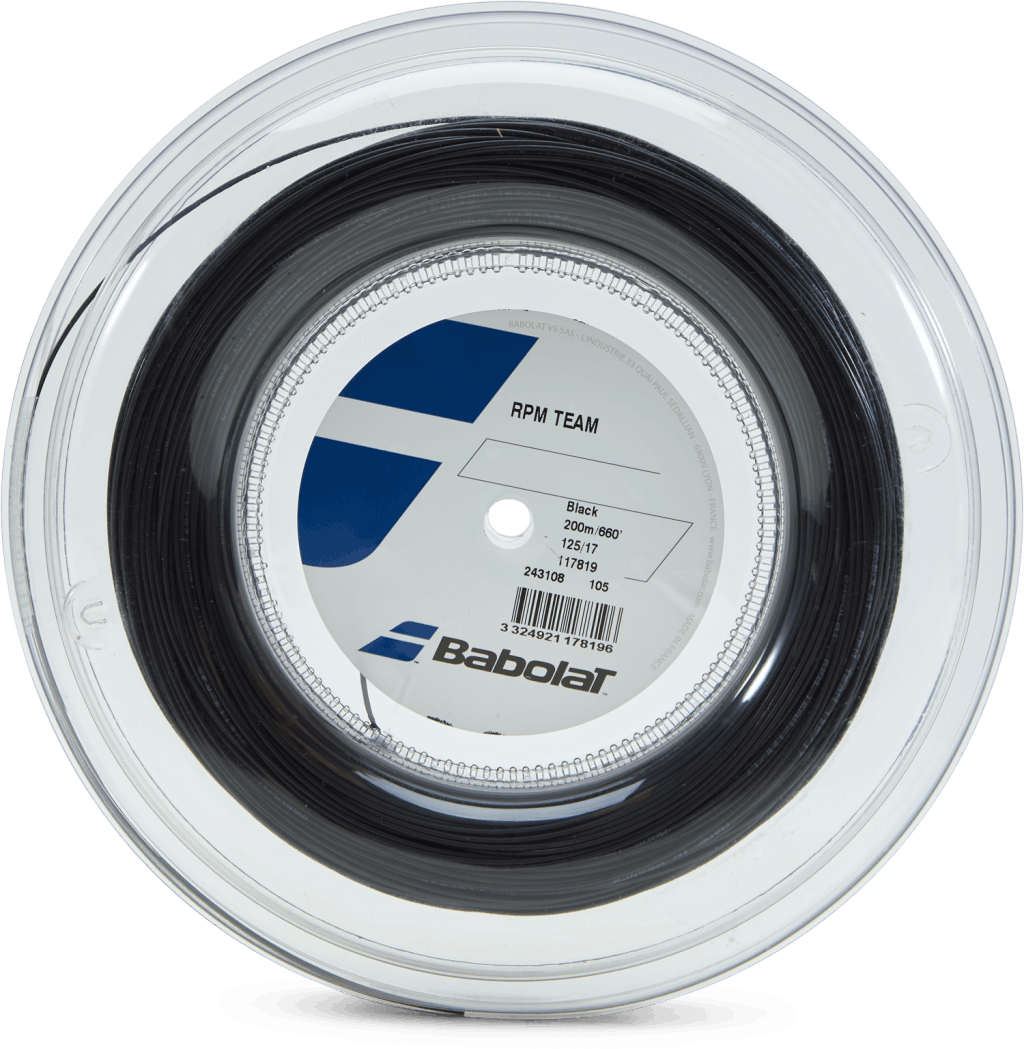 Rpm Team Black 200m 1,25 Black, Unisex, varusteet, mailat, Tennis, Musta, ONESIZE