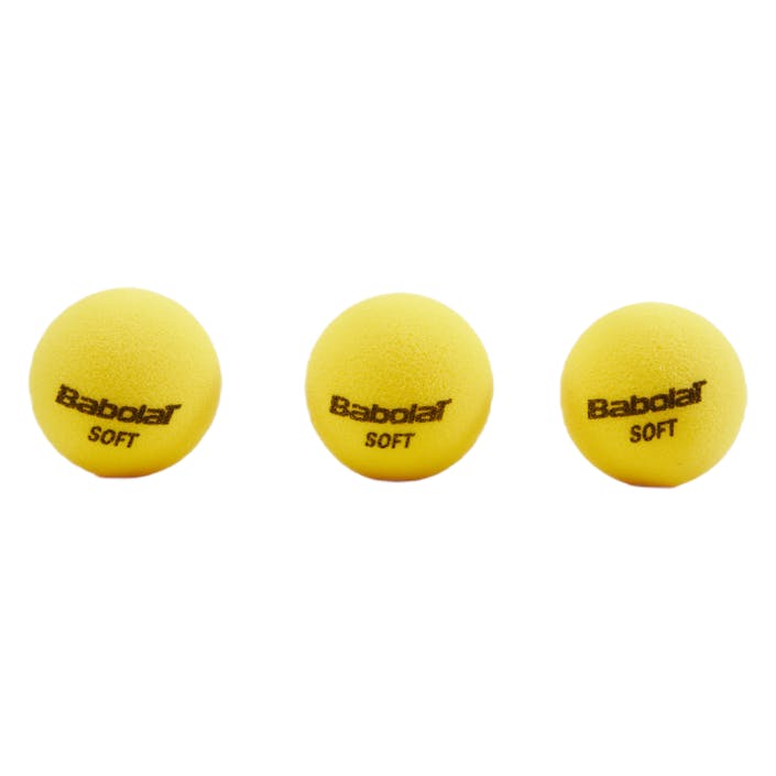 Soft Foam 3-pack Yellow, Unisex, Utrustning, racketar, Tennis, Gul, ONESIZE