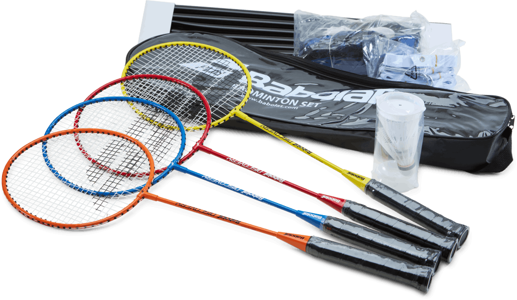 Badminton Kit 4-pack Black, Unisex, Utrustning, racketar, Badminton, Svart, ONESIZE