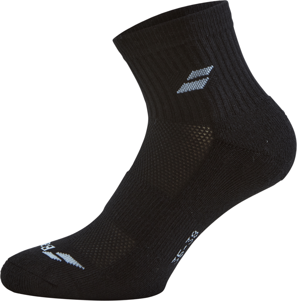 Quarter 3 Pairs Pack Black, Unisex, Kläder, Strumpor, Squash, Svart, 35-38