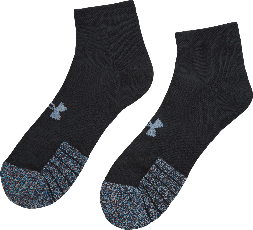 UA Heatgear Low Cut 3pk, Unisex, Kleding, Sokken, Zwart, L