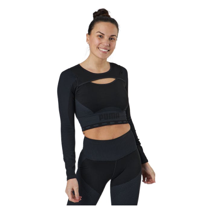 Train Formknit Seamless Long S Puma Black-asphalt, Female, Kleding, basis lagen, Training, Zwart, S
