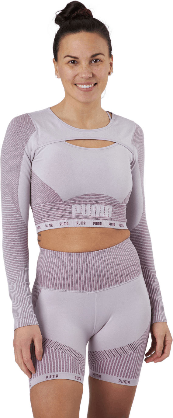 Train Formknit Seamless Long S Lavender Fog-grape Wine, Female, Apparels, base layers, Workout, White, M