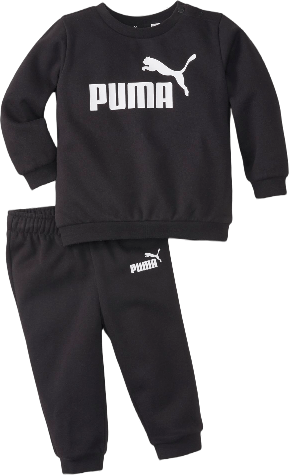 Minicats Ess Crew Jogger Fl Cotton Black, Unisex, Apparels, tracksuits & sets, Black, 74