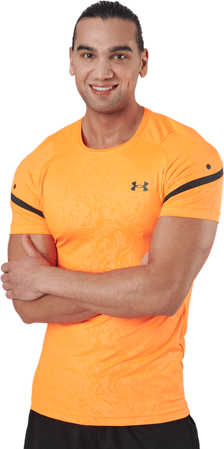 Ua Rush 2.0 Emboss Ss Blaze Orange / Jet Gray / Blac