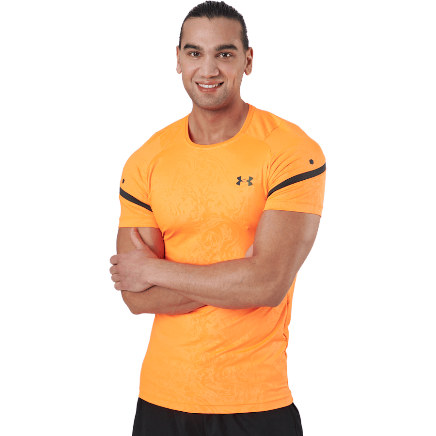 Ua Rush 2.0 Emboss Ss Blaze Orange / Jet Gray / Blac