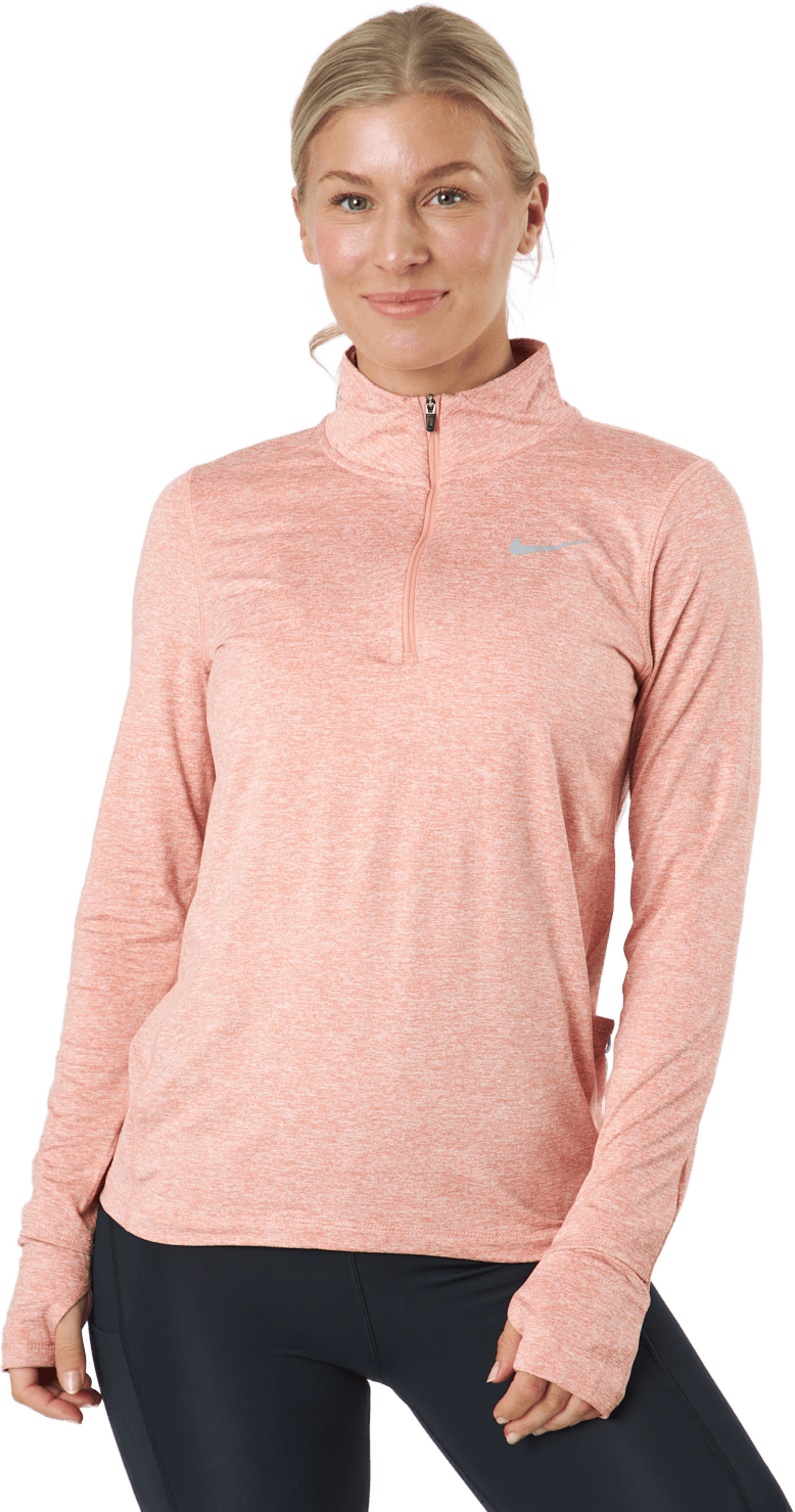 Nike Element Women's 1/2-zip R Lt Madder Root/reflective Silv, Female, Aparelhos, Camisas, Corrida, Rosa, XS