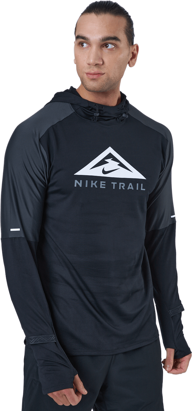 Nike Dri-fit Trail Men's Graph Black/dk Smoke Grey/white, Male, Odevy, Košele, Beží, Modrá, M