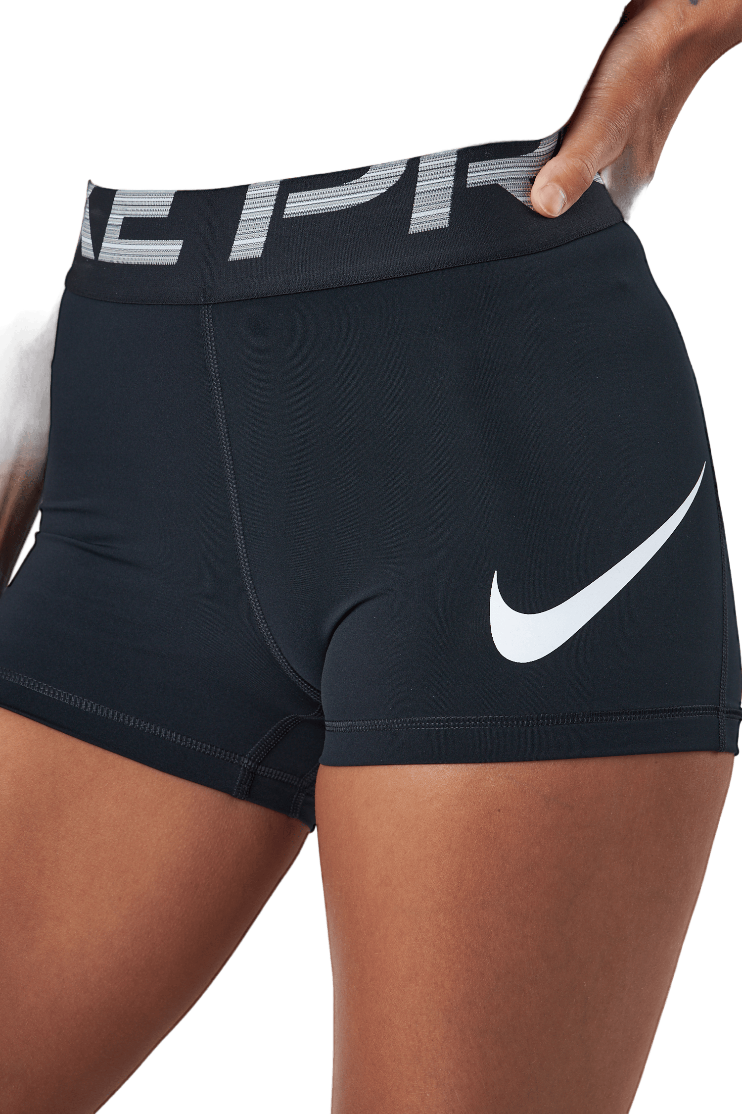 Nike Pro Dri-fit Women's 3" Gr Black/black/white - Bild 4