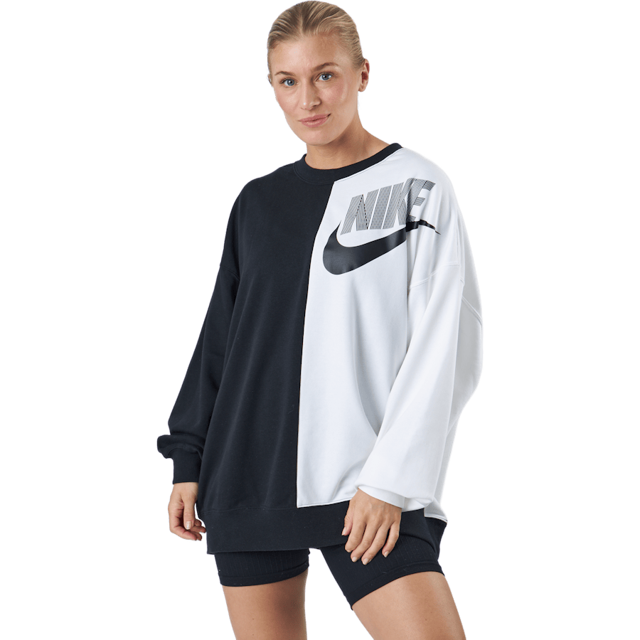 W Nsw Ft Flc Oos Crew Dnc Black/white - Bild 2