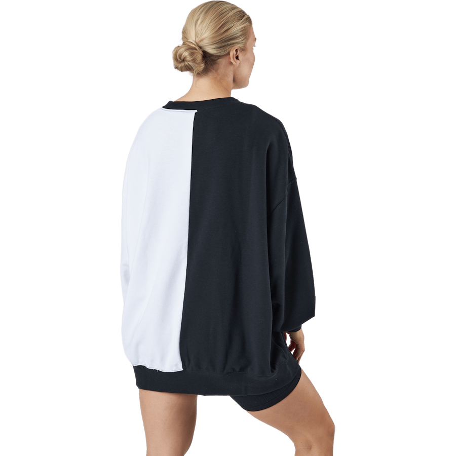 W Nsw Ft Flc Oos Crew Dnc Black/white - Bild 3