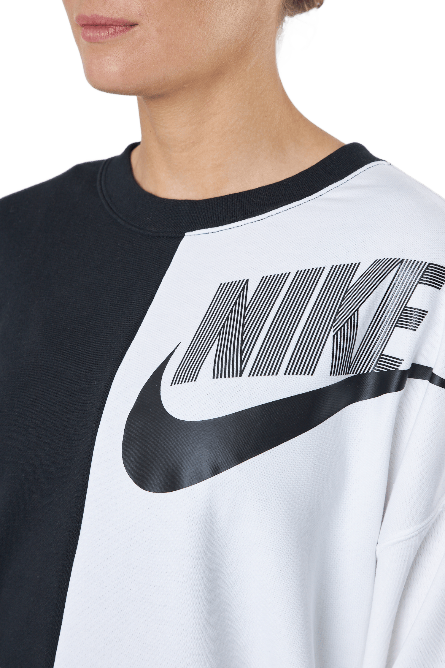 W Nsw Ft Flc Oos Crew Dnc Black/white - Bild 5