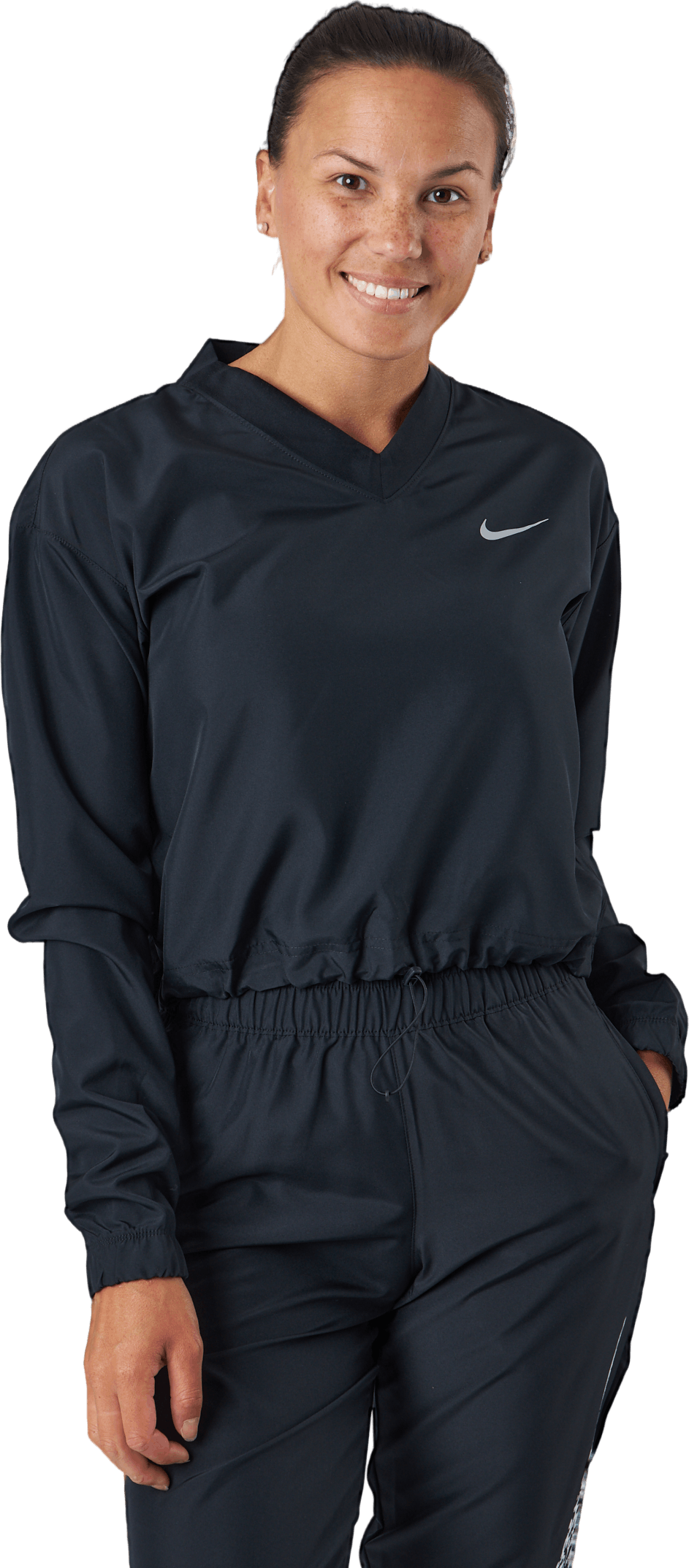 Nike Swoosh Run Women's Runnin Black/reflective Silv/white, Female, Vaatteet, Paidat, Juoksu, Musta, L