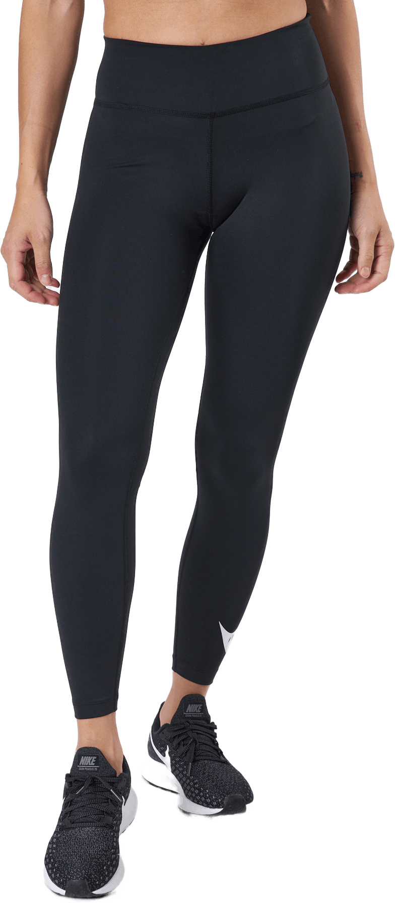 Nike Dri-fit Swoosh Run Women' Black/reflective Silv/white, Female, Apparels, Leggings, Running, XS