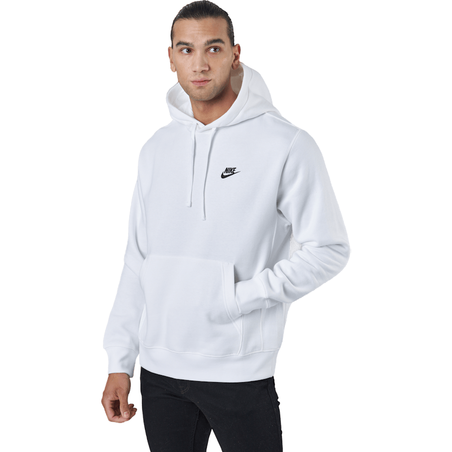 Sportswear Club Fleece Pullover Hoodie WHITE/WHITE/BLACK