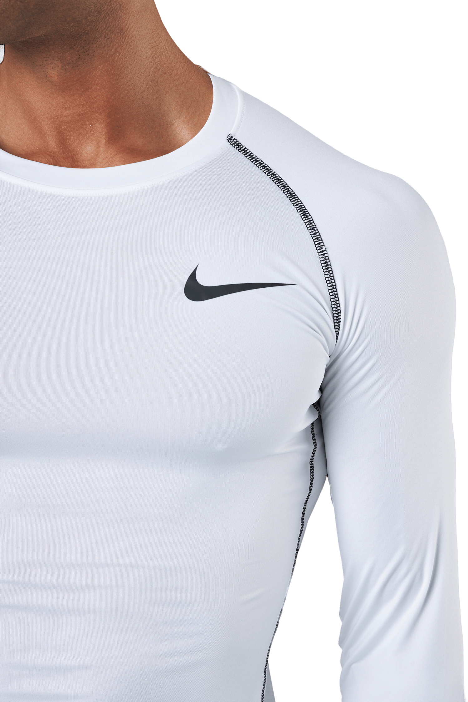 Pro Dri-FIT Men's Tight Fit Long-Sleeve Top WHITE/BLACK/BLACK - Bild 4