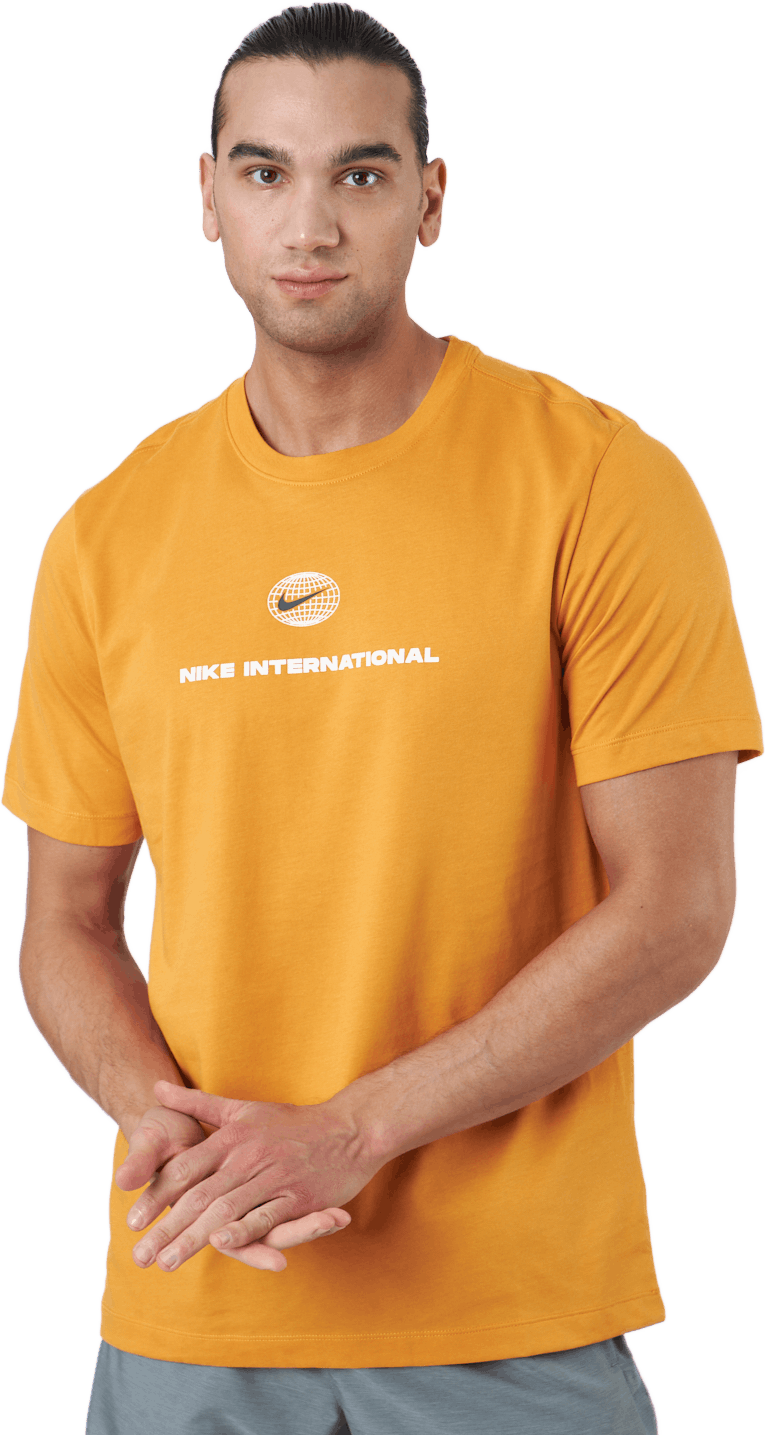 Nike Dri-fit Heritage Running  Light Curry, Male, Odevy, Tričko, Beží, Žltá, L