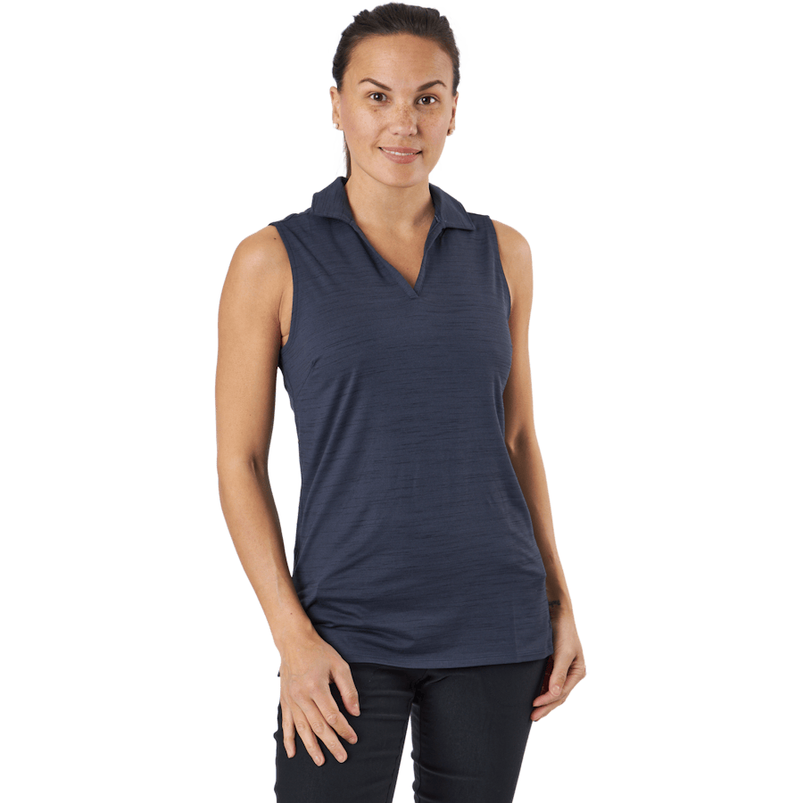 W Cloudspun Coast Sl Polo Navy Blazer Heather