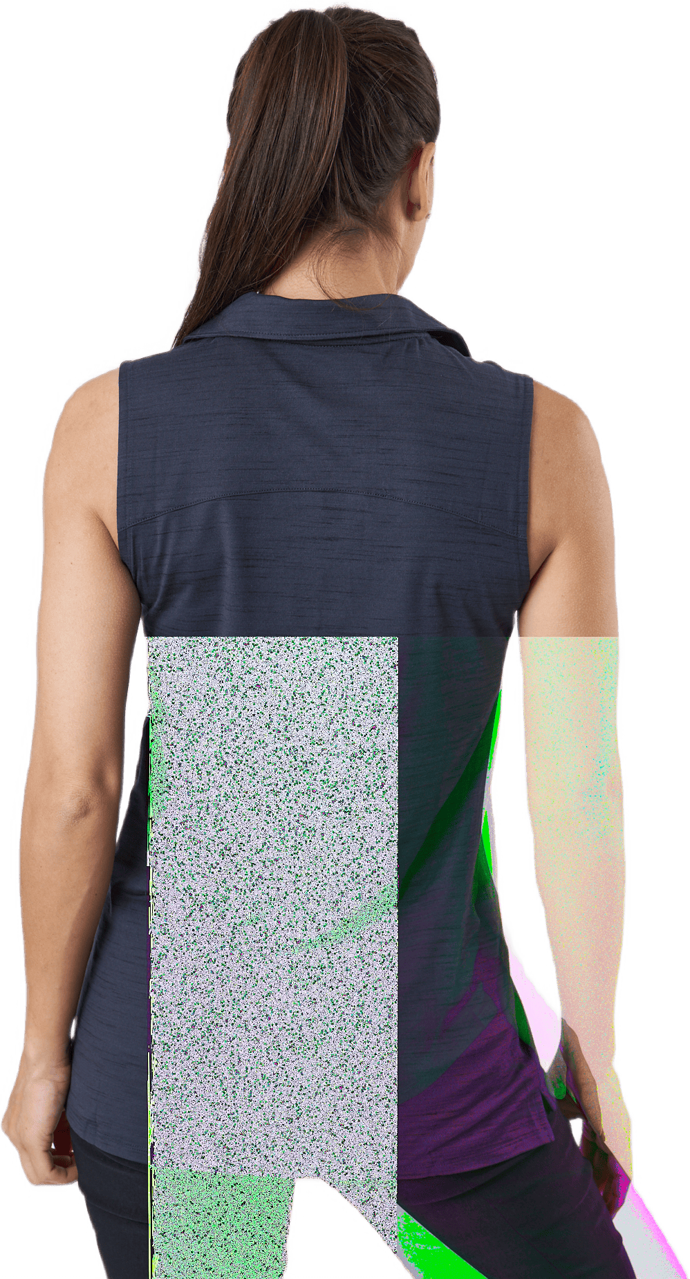 W Cloudspun Coast Sl Polo Navy Blazer Heather - Bild 3