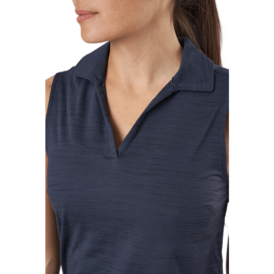 W Cloudspun Coast Sl Polo Navy Blazer Heather - Bild 4