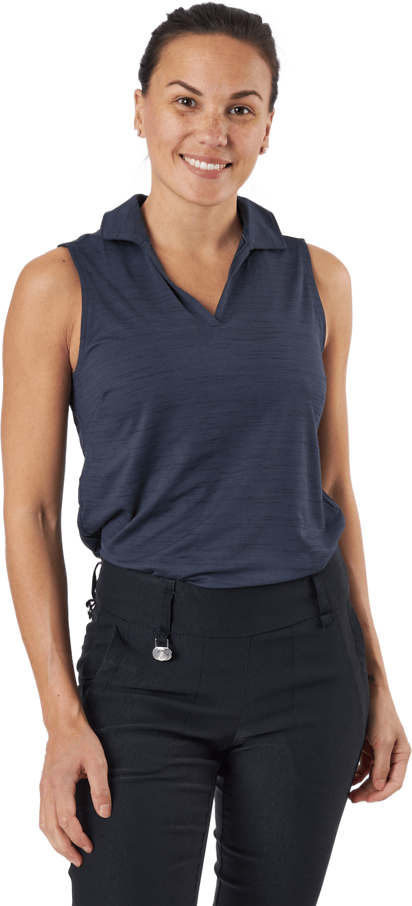 W Cloudspun Coast Sl Polo Navy Blazer Heather - Bild 5