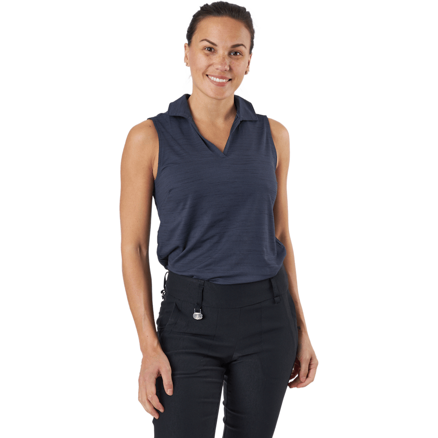 W Cloudspun Coast Sl Polo Navy Blazer Heather - Bild 5