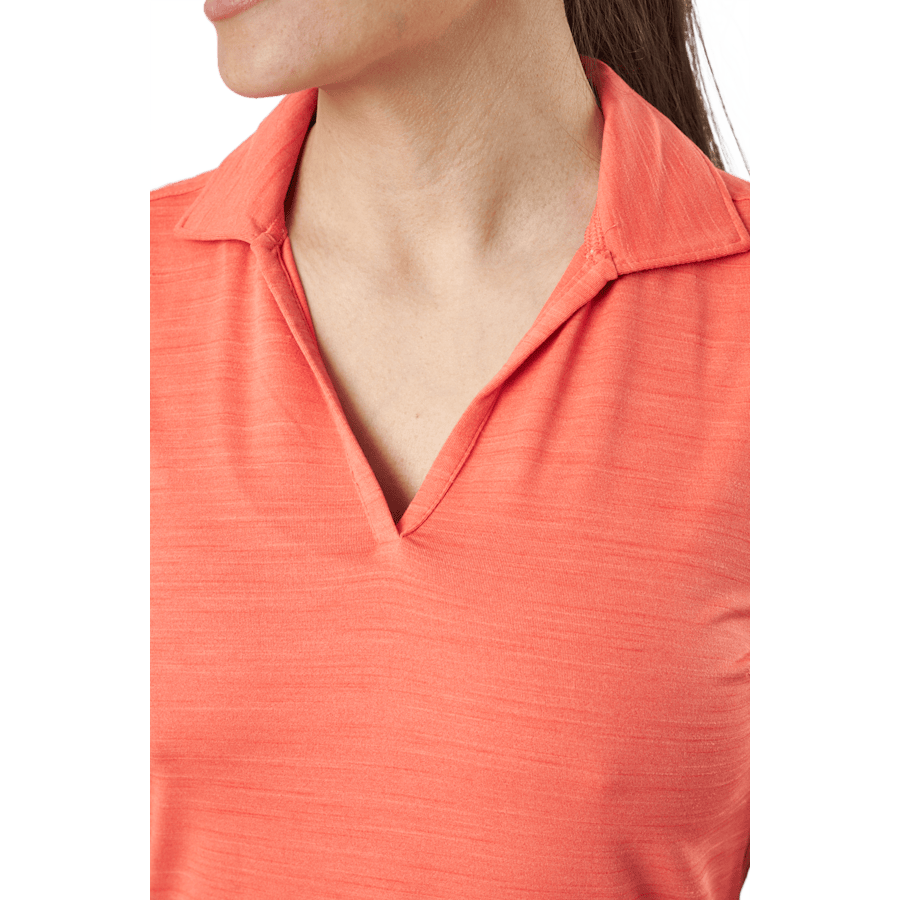 W Cloudspun Coast Sl Polo Hot Coral Heather - Bild 4