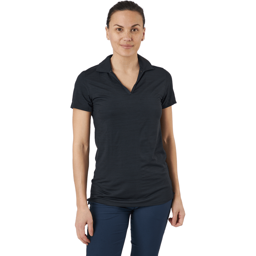 W Cloudspun Coast Polo Puma Black Heather