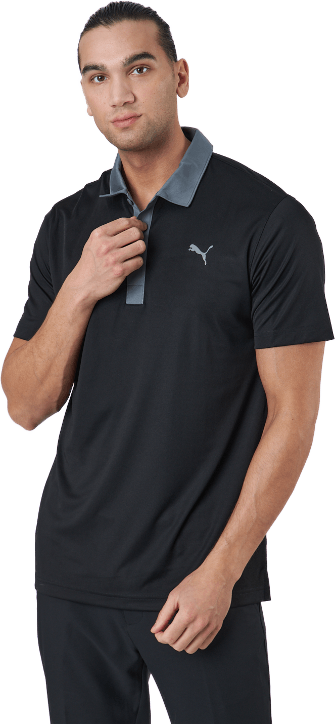 Gamer Polo Puma Black-quiet Shade, Male, Apparels, T-shirt, Golf, Black, S