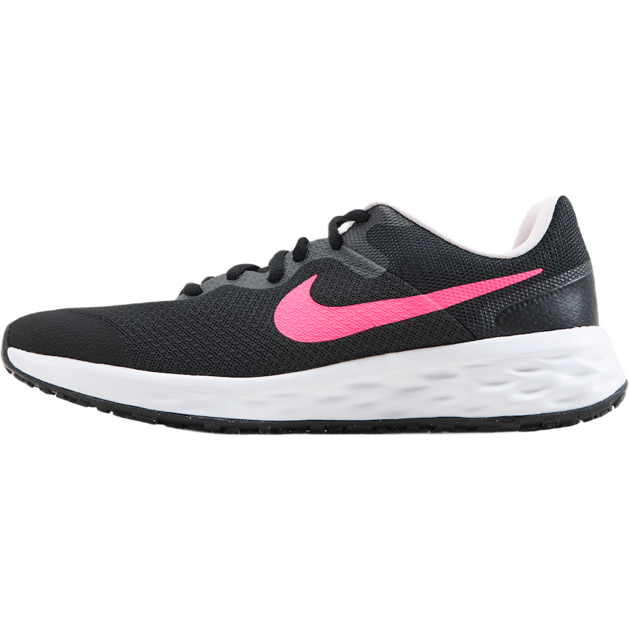 Revolution 6 Big Kids' Road Running Shoes BLACK/HYPER PINK-PINK FOAM
