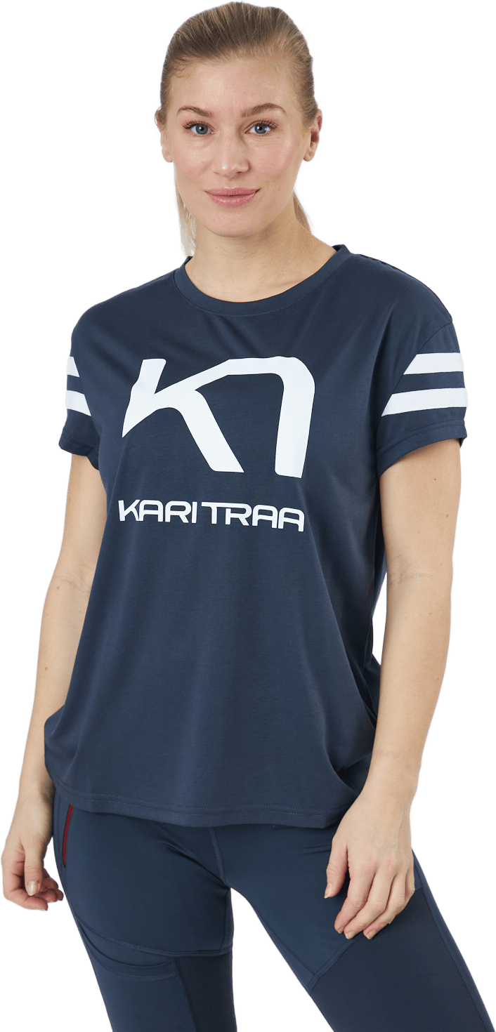 Vilde Tee Marin, Female, Vêtements, T-shirt, Entraînement, Bleu, M