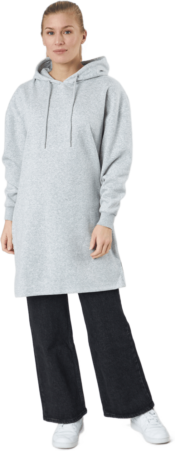 Pcchilli Ls Sweat Dress Bc Light Grey Melange, Female, Apparels, Shirts, Grey, XS