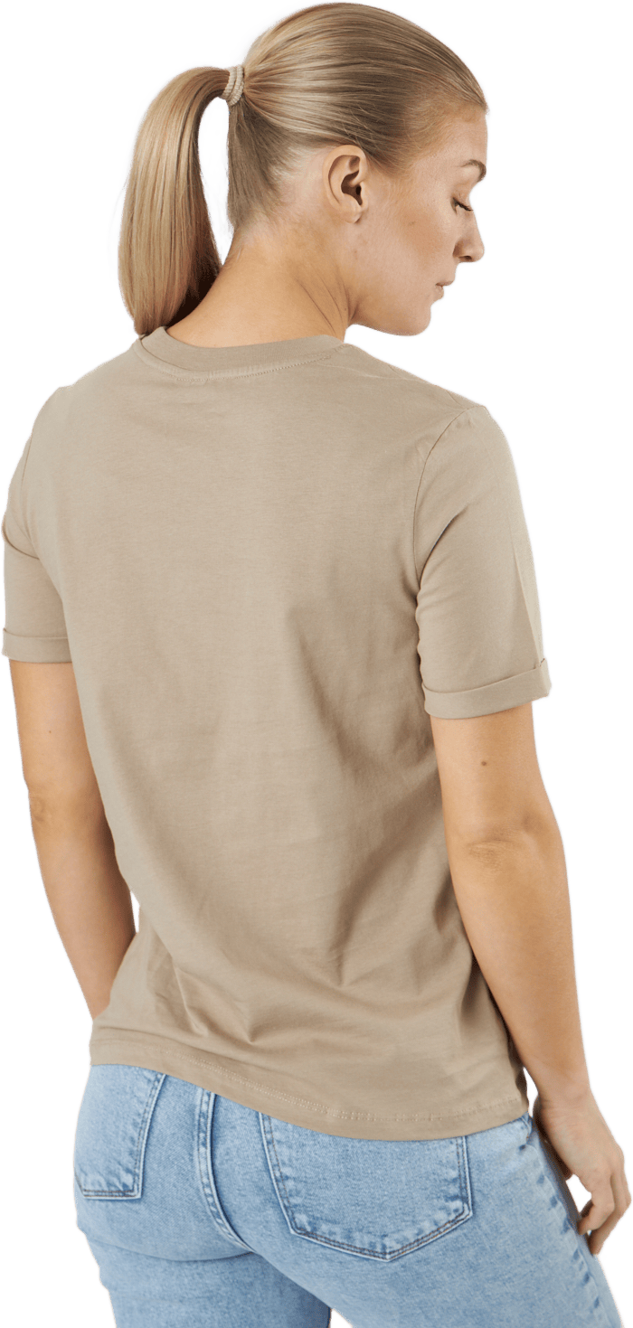 Pcria Ss Fold Up Solid Tee  Bc Silver Mink - Bild 4