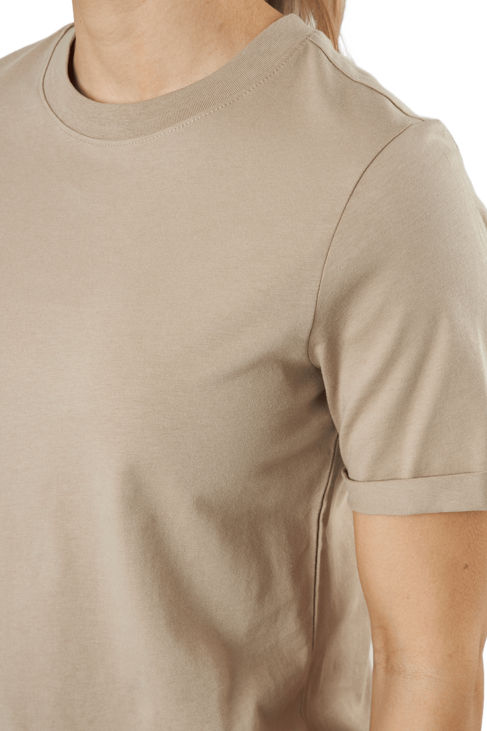 Pcria Ss Fold Up Solid Tee  Bc Silver Mink - Bild 5