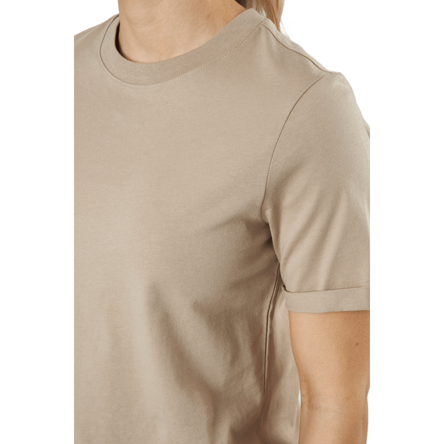 Pcria Ss Fold Up Solid Tee Bc Silver Mink - Bild 5