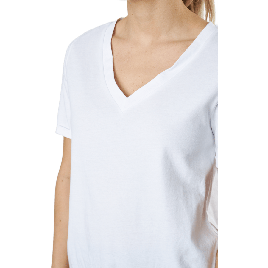 Pcria Ss V-neck Solid Tee Bc Bright White - Bild 4