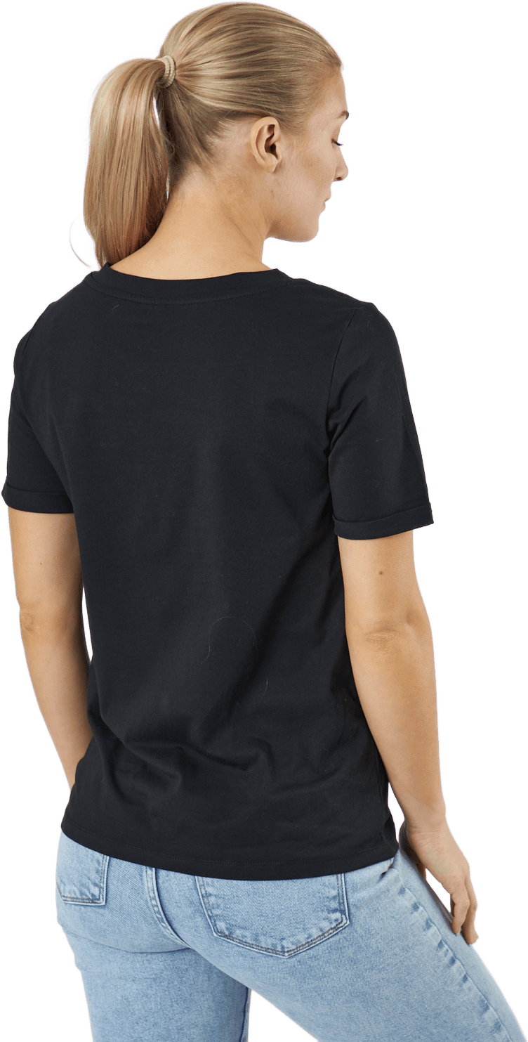 Pcria Ss V-neck Solid Tee  Bc Black - Bild 3