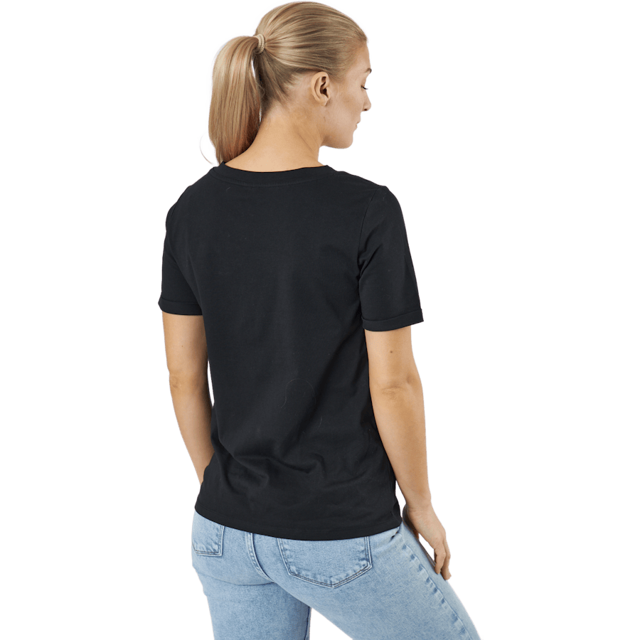 Pcria Ss V-neck Solid Tee Bc Black - Bild 3